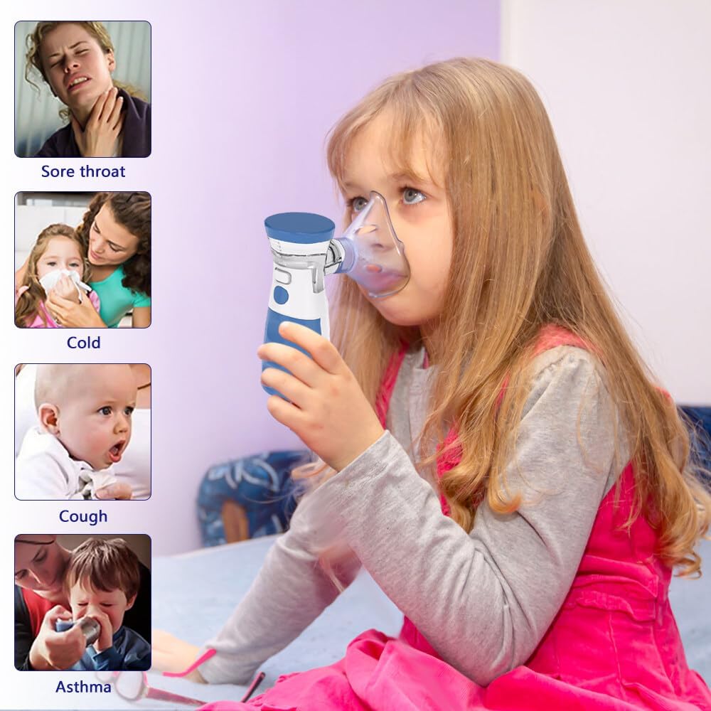 MeshBreathe™ Compact Mesh Nebulizer – Portable USB/Vibration System for Respiratory Relief