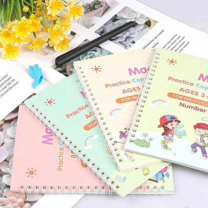 EduGlow™ Magic Practice Copybook Set (4 Books)